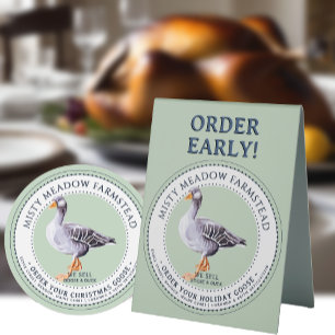 Plaque De Table Commande du marché agricole Votre oie de vacances 