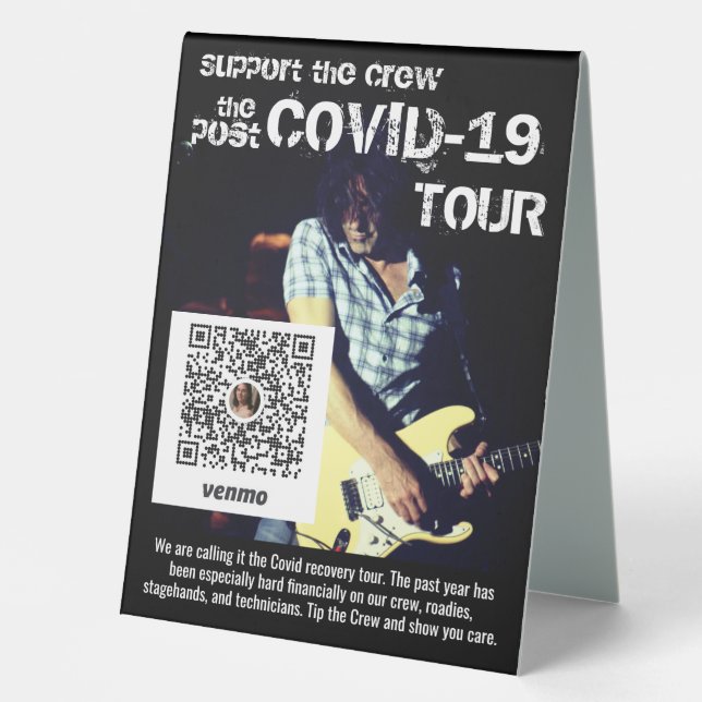 Plaque De Table Concert Tour Conseil du groupe Venmo (Recto)