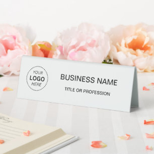 Plaque De Table Créez votre propre logo professionnel Carte postal