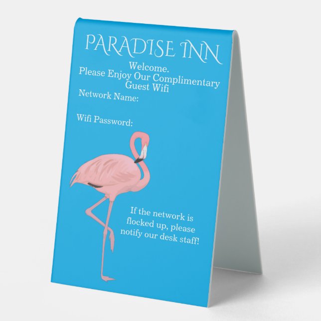 Plaque De Table Custom Beach House Location Wifi Informations de c (Recto)