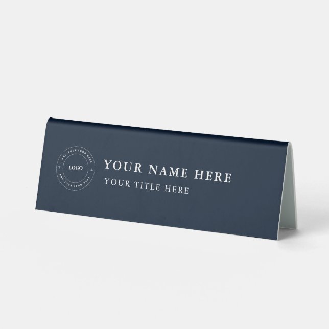 Plaque De Table Custom Business Logo Desk Nameplate Table Tent (Recto)