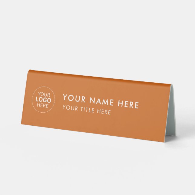 Plaque De Table Custom Business Logo Desk Nameplate Table Tent (Recto)