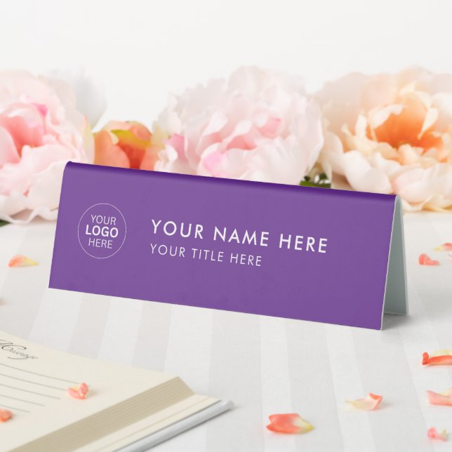 Plaque De Table Custom Business Logo Desk Nameplate Table Tent (In SItu (Mariage))