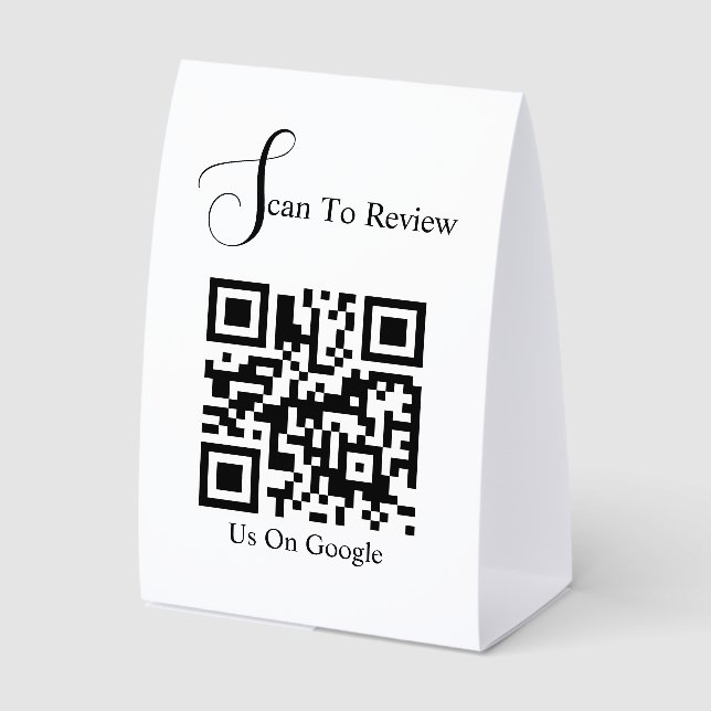 Plaque De Table  Custom Scan to Review (Recto)