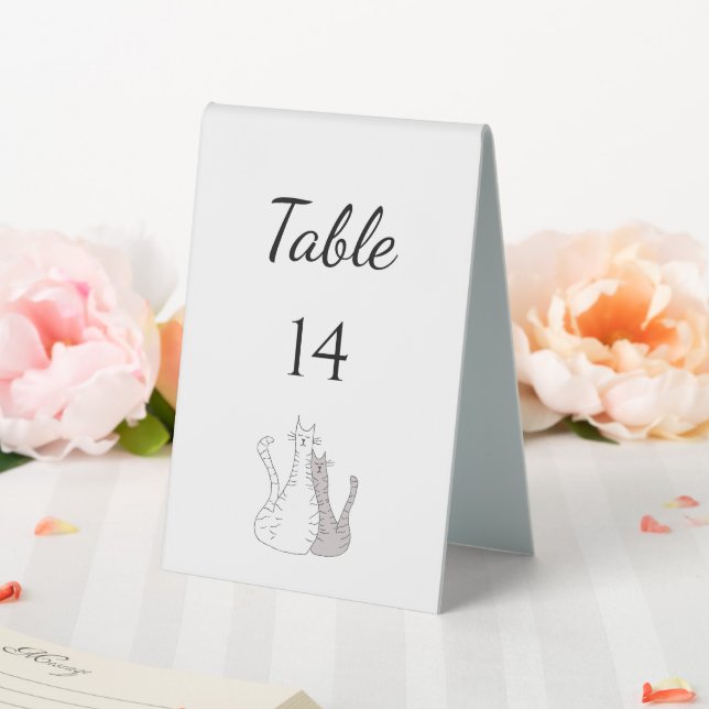 Plaque De Table Cute Cats Mariage Réception Simple Élégant (In SItu (Mariage))