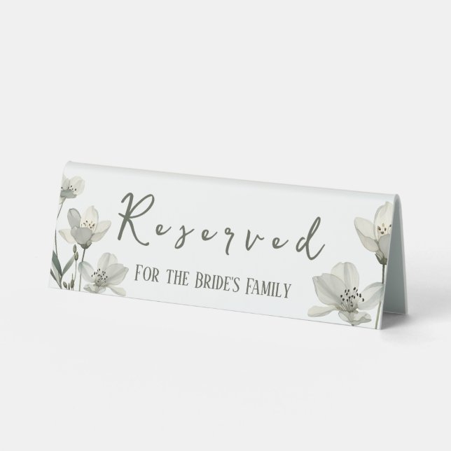 Plaque De Table Dark Sage Green Botanical Wedding (Recto)