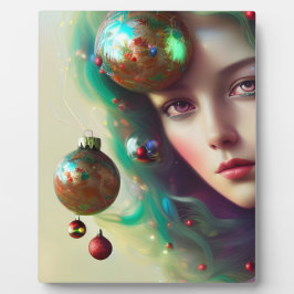 Plaque de table de la déesse de Noël avec de l'Eas