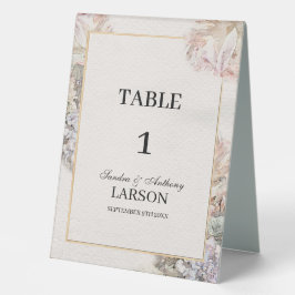 Plaque De Table Délicat Mariage floral aquarelle