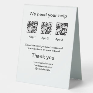Plaque De Table Donation Collection conseil pot ajouter votre q r