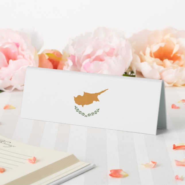 Plaque De Table Drapeau de Chypre (In SItu (Mariage))