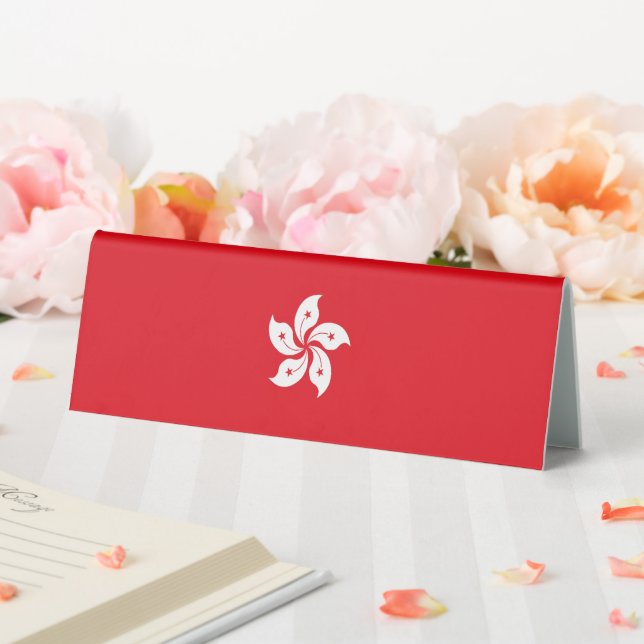 Plaque De Table Drapeau de Hong Kong (In SItu (Mariage))