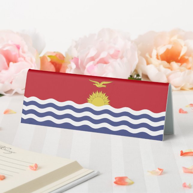 Plaque De Table Drapeau de Kiribati (In SItu (Mariage))