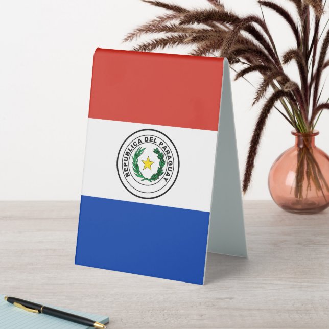 Plaque De Table Drapeau du Paraguay (En SItu (Tableau))