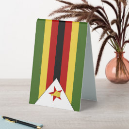 Plaque De Table drapeau du Zimbabwe