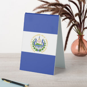 Plaque De Table Drapeau El Salvador
