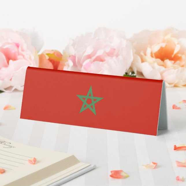 Plaque De Table drapeau marocain (In SItu (Mariage))