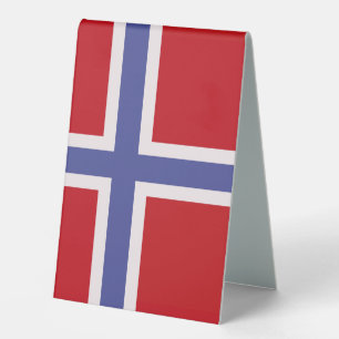 Plaque De Table Drapeau norvégien
