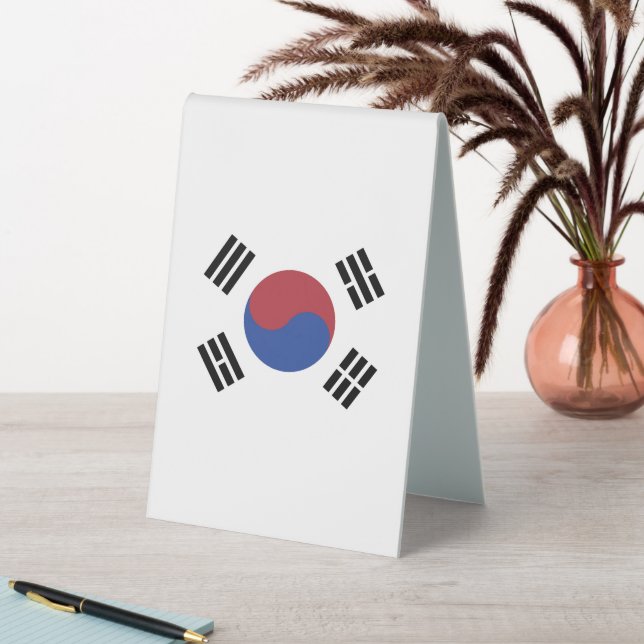 Plaque De Table drapeau sud-coréen (En SItu (Tableau))