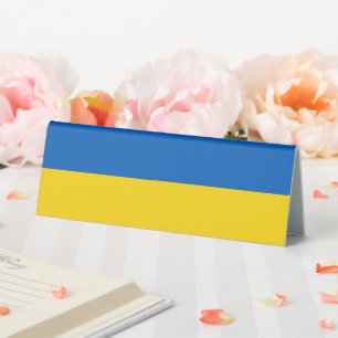 Plaque De Table Drapeau ukrainien