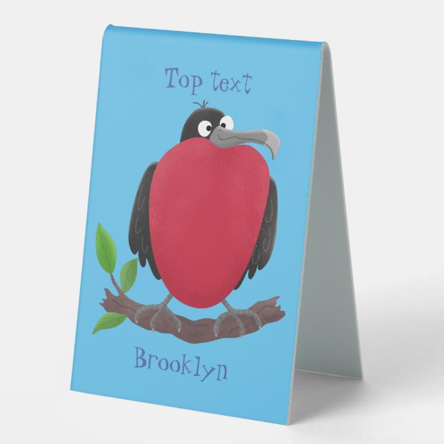 Plaque De Table Drôle magnifique dessin animé de frégate (Recto)