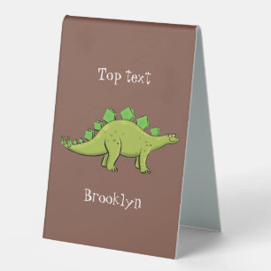 Plaque De Table Drôle stegosaurus dinosaure dessin animé