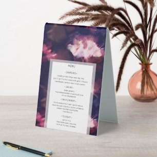 Plaque De Table Élégant Burgundy Brush Stroke Mariage moderne