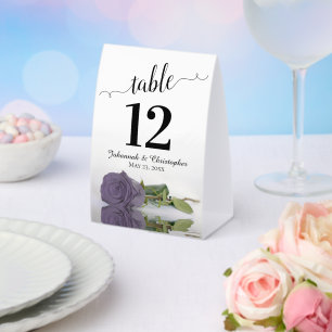 Plaque De Table Elégant Dusty Purple Rose Mariage Numéro de table