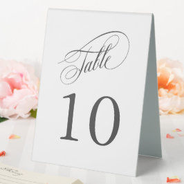 Plaque De Table Élégant Mariage de calligraphie Numéros de tableau