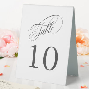 Plaque De Table Élégant Mariage de calligraphie Numéros de tableau