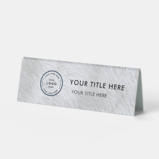 Plaque De Table Elegant modern small business  Logo Table Tent 