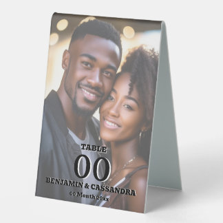 Plaque De Table Elegant Photo Table Number Stand Template Custom