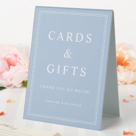 Plaque De Table Elegant Powder Blue Cards And Gifts Wedding