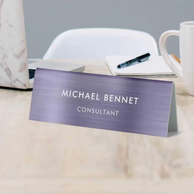 Plaque De Table Élégant Purple Metallic Professionnel (Créateur téléchargé)