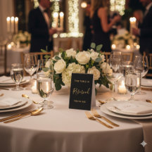 Elegant Reserved Display Table Tent for Events