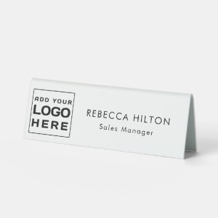 Plaque De Table Employés du logo d'entreprise moderne personnalisé