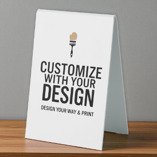 Plaque De Table Enseigne personnalisée d'entreprise minimaliste su