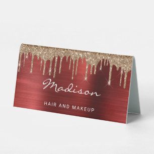 Plaque De Table Entreprise moderne Red Gold Driving