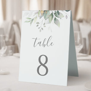 Plaque De Table Eucalyptus Botanique Verdure Aquarelle Élégante