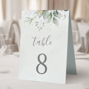 Plaque De Table Eucalyptus Botanique Verdure Aquarelle Élégante