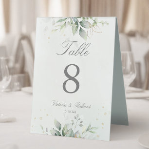 Plaque De Table Eucalyptus Botanique Verdure Aquarelle Élégante