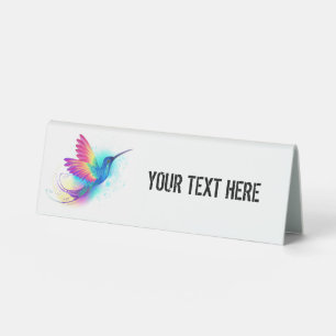 Plaque De Table Exotic Rainbow Hummingbird