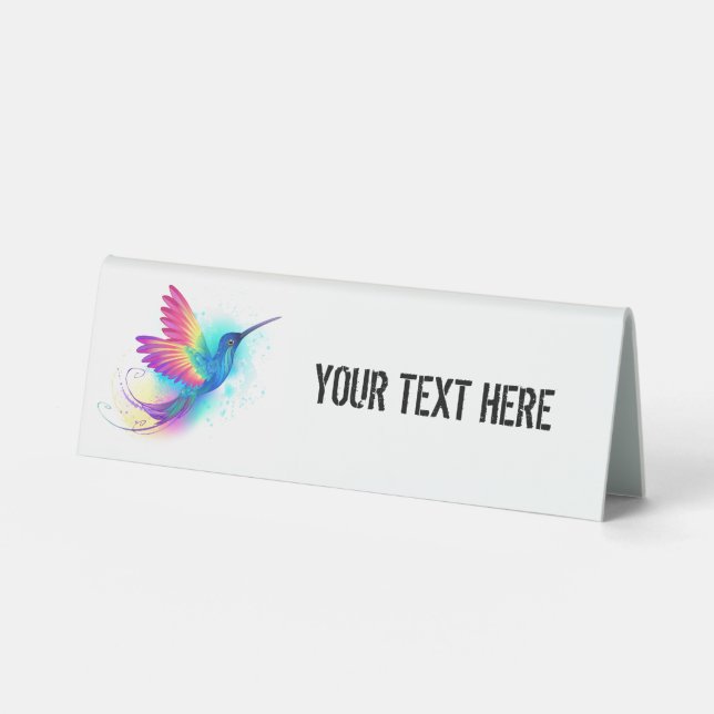 Plaque De Table Exotic Rainbow Hummingbird (Recto)