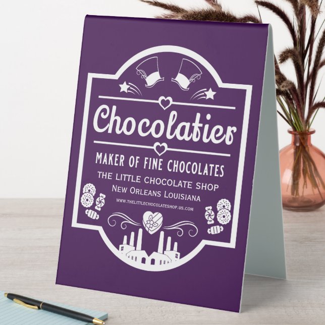 Plaque De Table Fabricant de chocolatier (En SItu (Tableau))