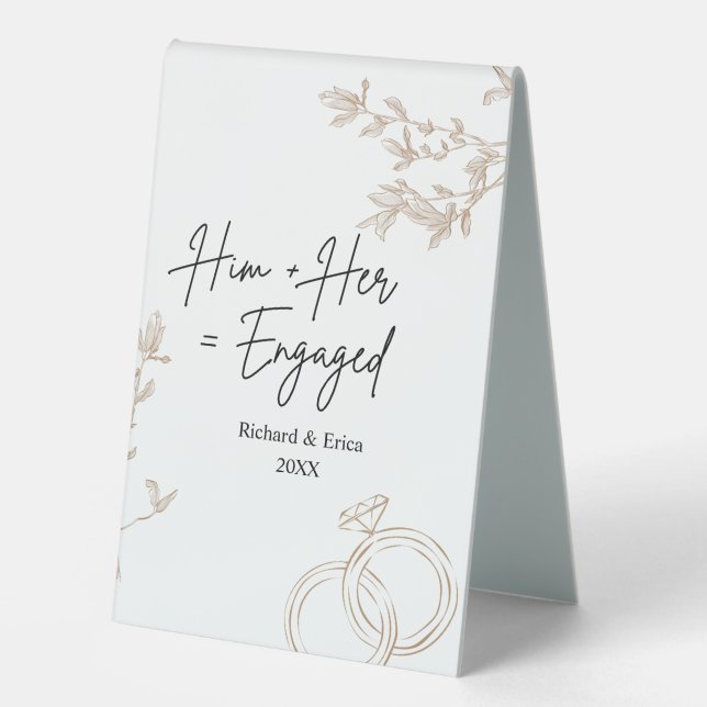 Plaque De Table Farmhouse Fields Fiançailles Faire-part (Recto)