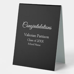 Plaque De Table Félicitations diplômé ajouter le nom de l'école si