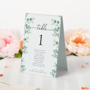 Plaque De Table Ferras Greenery Mariage Numéro de table