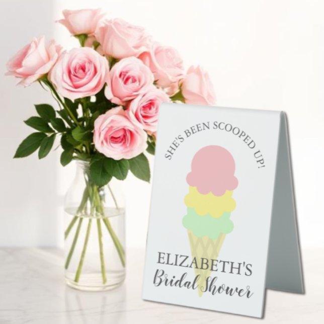 Plaque De Table Fête des mariées de crème glacée récupérée (Créateur téléchargé)