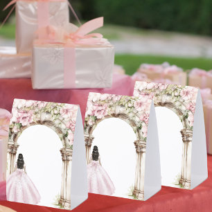 Plaque De Table Fille robe de princesse fête bricolage écrivez vot