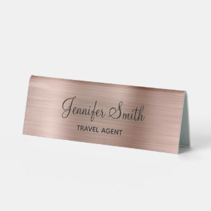 Plaque De Table Fille Rose Gold Foil Look