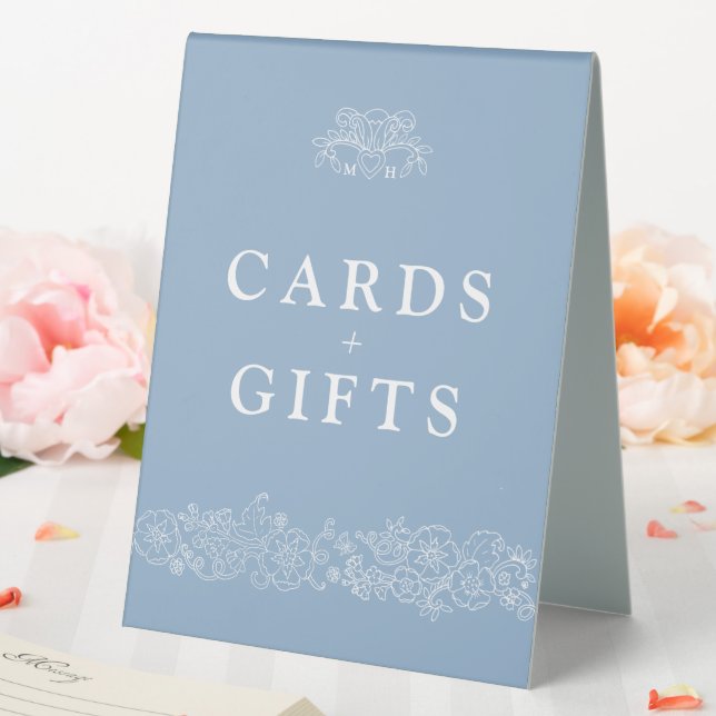 Plaque De Table Fleur de lis mariage bleu gris blanc mariage cadea (In SItu (Mariage))